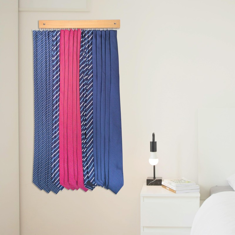 CENZICOM Tie Rack Wall Mounted, 360°Rotating Tie Hanger Belt Organizer