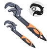 boeray 2 Pack Adjustable Wrench Quick Multi-function Self-Adjusting Spanner Power
