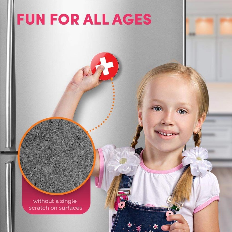 1 x Round MDF Magnet - Switzerland Flag Map Swiss