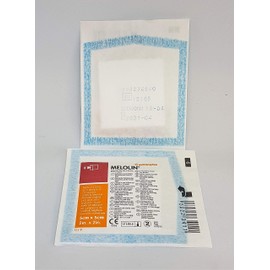 MELOLIN Sterile Non-Adherent Dressings - Qty 10, Individual Packs, Available in S, M/L, & XL, Ideal for Wound Care, Non-Stick Gauze (Small Wound, 5cm x 5cm)