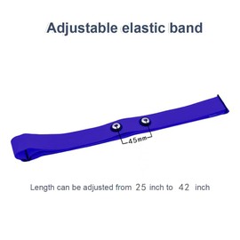 1Pcs Heart Rate Monitor Chest Strap Replacement Belt Adjustable Elastic Replacement Band Fitness Equipment Buckle Distance 45mm（Blue）