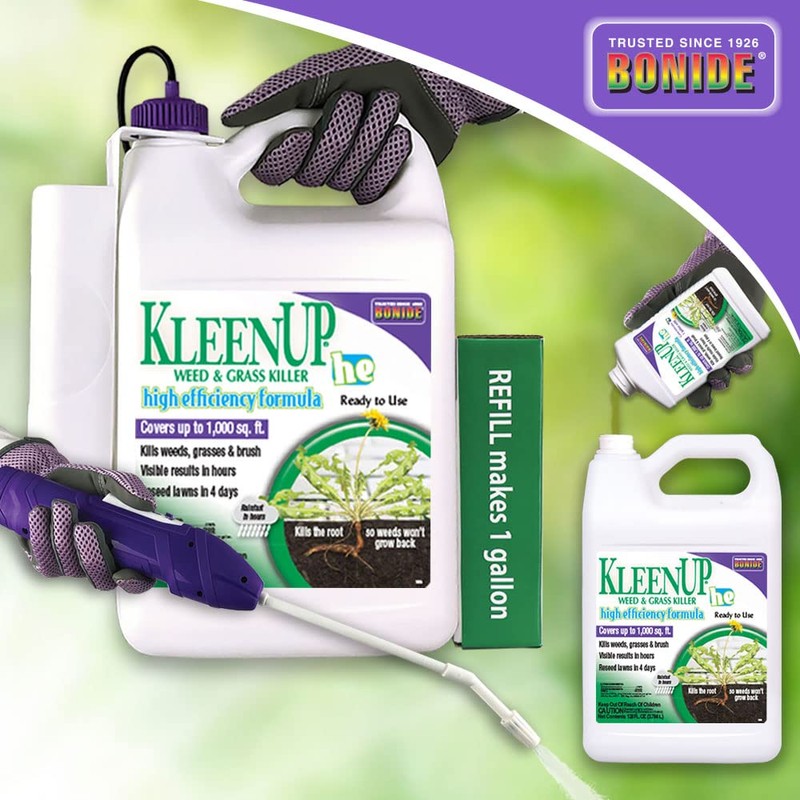 Bonide KleenUP Weed & Grass Killer High Efficiency Formula, 128