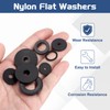 sourcing map 55Pcs M6 Nylon Flat Washers Plain Washer 6mm
