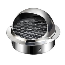 100mm Stainless Steel Wall Vent Cover, Exhaust Air Vent Cover, Round Ventilation Grill Covers for External Wall Exhaust, Bright Silver