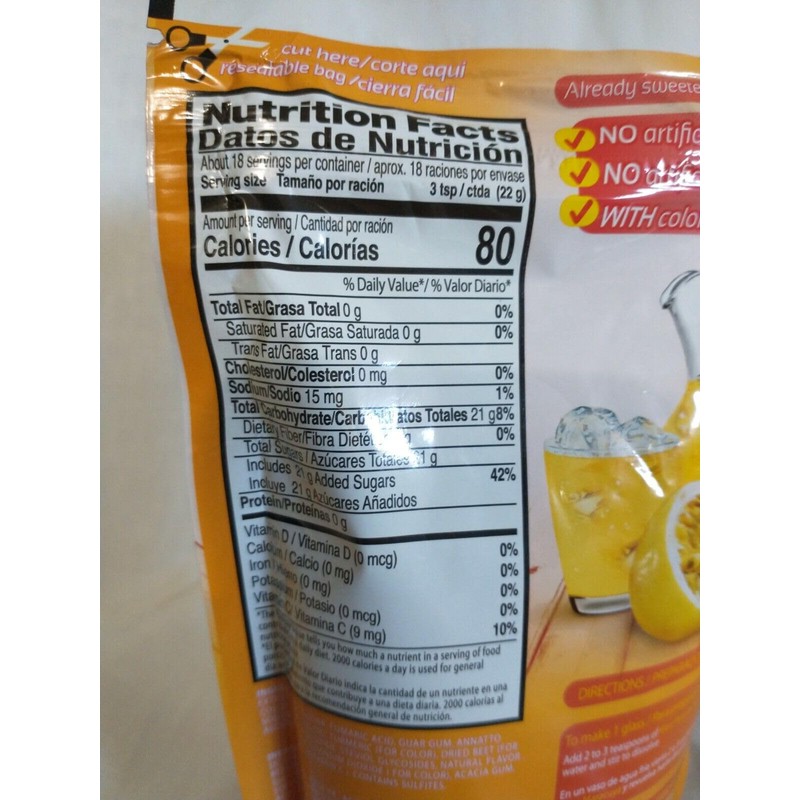 Klass Drink Mix Passion Fruit Maracuya 14.1 Ounce, Pack of