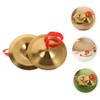 Kisangel 1 Pair Alloy Finger Cymbals Small Percussion Instrument for