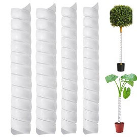 Tree Trunk Protector 4PCS 2 Size PP Spiral Tree Wrap Cuttable Reusable Tree Guards Trunk Protector Waterproof Tree Tubes to Protect Bark from Deer Cats Rodents Rabbit Mowers Tree Protectors Tree Guar