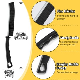 Crevice Cleaning Brush, 9Pcs Hard Bristle Crevice Cleaning Brush, Hand-held Groove Gap Cleaning Brush, Small Corner Cleaning Brush Set, Thin Cleaning Tools for Bathroom Groove Window Tracks Bathroom