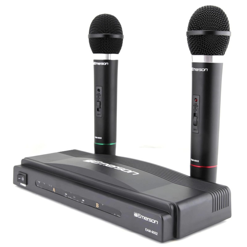 Emerson Professional Dual Microphone Kit w Wireless Transmitter for Most