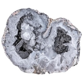 mookaitedecor Natural Agate Geode Druze Crystal, Irregular Quartz Crystal Druze Gemstone Minerals Stone Feng Shui Healing Stone Decoration, 201-300 g