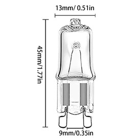 G9 Halogen Bulb 20W T4 JD Type Bulb 180 Lumen120 Volt Lamp G9 Base Bi Pin Halogen House Hold for Under Cabinet Light Pendant Accent Microwave Bulbs 2700K Warm White Clear Glass Pack of 10
