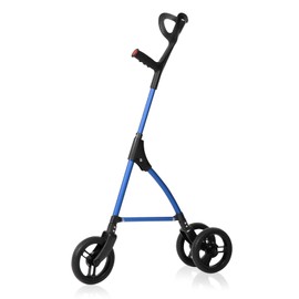 DAILYLIFE Rollator Walker for Seniors & Caregivers - Steerable Cane with 7.5" Wheels, Adjustable Height, Folding Design, Lightweight Aluminum Frame - Blue