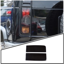 cartiangous Smoked Black Rear Tail Light Cover Lenses Trim Fit For Hummer H2 SUV 2003-2009