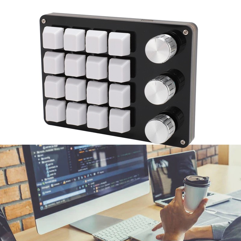 Mini 16 Key Keypad with 3 Knob Custom Programming Hot