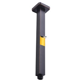 Brass Shower Arm with Flange, ENGA Oil Rubbed Bronze 12 Inch Ceiling Mount Shower Head Extension