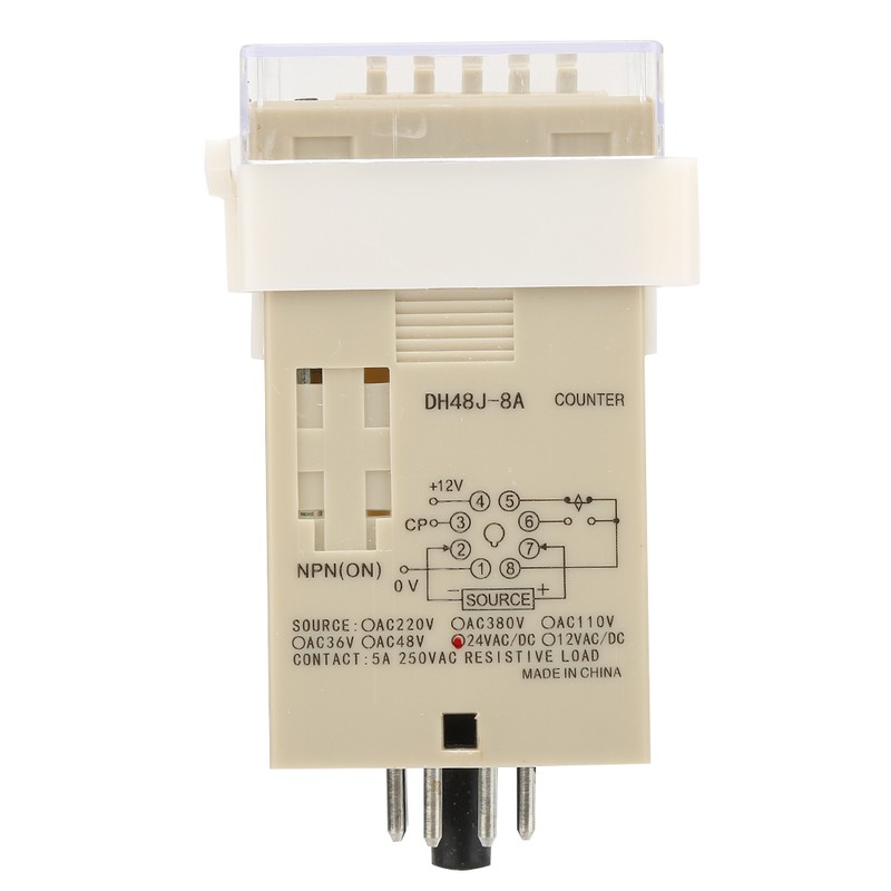 O111ROM DH48J-8A LCD Digital Electronic 8 Pins Counter Delay Time