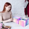 GRETJOB Rainbow Disposable Facial Towel Storage Box, Clear Acrylic Makeup