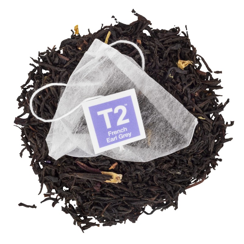 T2 Tea French Earl Grey Black Tea Bags in Box,