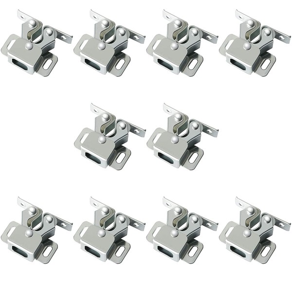 Shiwaki 10 PCS Cabinet Door Catch Double Roller Catch Cabinet