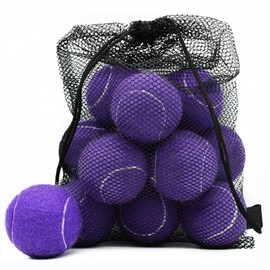 UOWGA Tennis Balls, High Flexibility Dog Balls, 9pcs Practice Tennis Balls for Sports Training, Comes with Mesh Bag, Great for Beginners