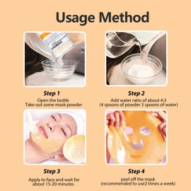 Fokiabin Jelly Mask for Facials, Hydrating & Moisturizing Peel-Off Rubber Gel Face Mask, Skin Care for Deep Hydration & Glow, 23 Fl Oz Jar Professional Spa Use for All Skin Types with Turmeric essence