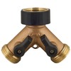 Melnor 9000 541202 2 Way Metal Hose Connector with Built