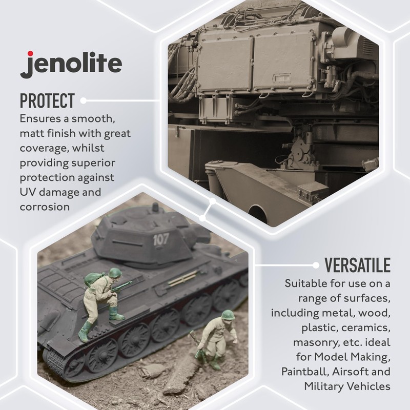 JENOLITE Army Camouflage Paint Twin Pack Olive Green & Mud