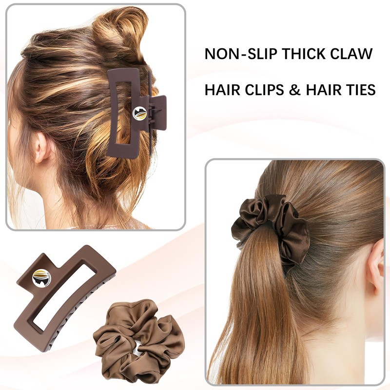 meeggrace Non-Slip Matte Hair Clips for Women, Claw Clips for