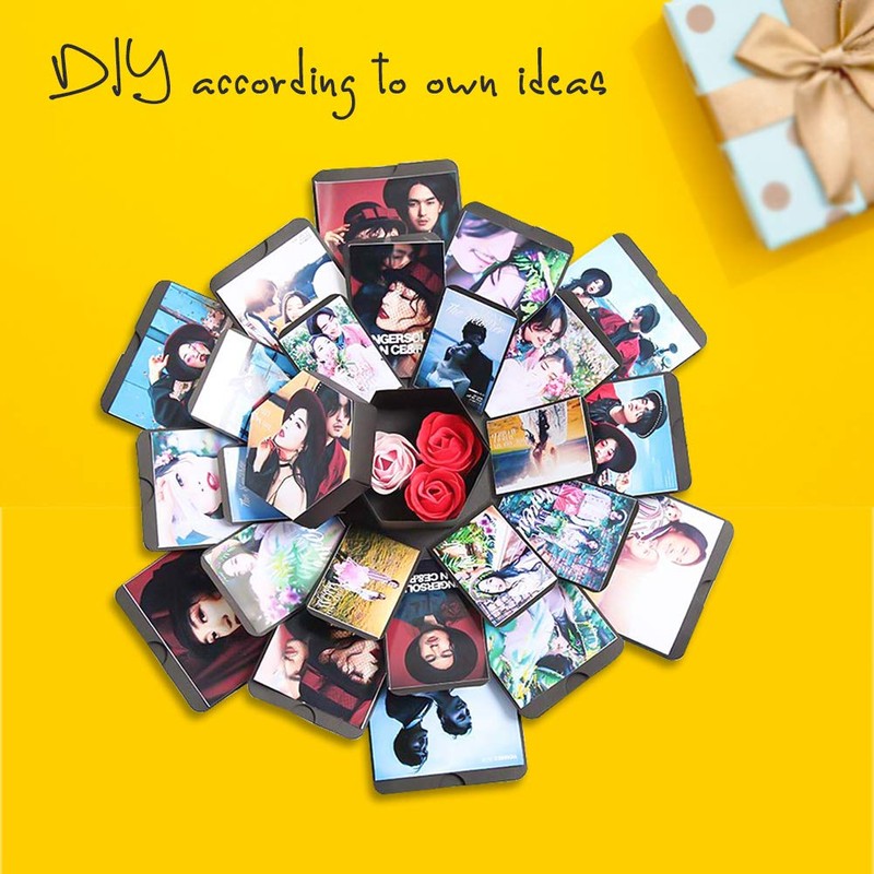 LinTimes DIY Photo Album Creative Surprise Box Folded Photo Album