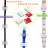 FSJEE 100Pack Mounting Fixing Clips with Screw, and 50Pack Self-Adhesive