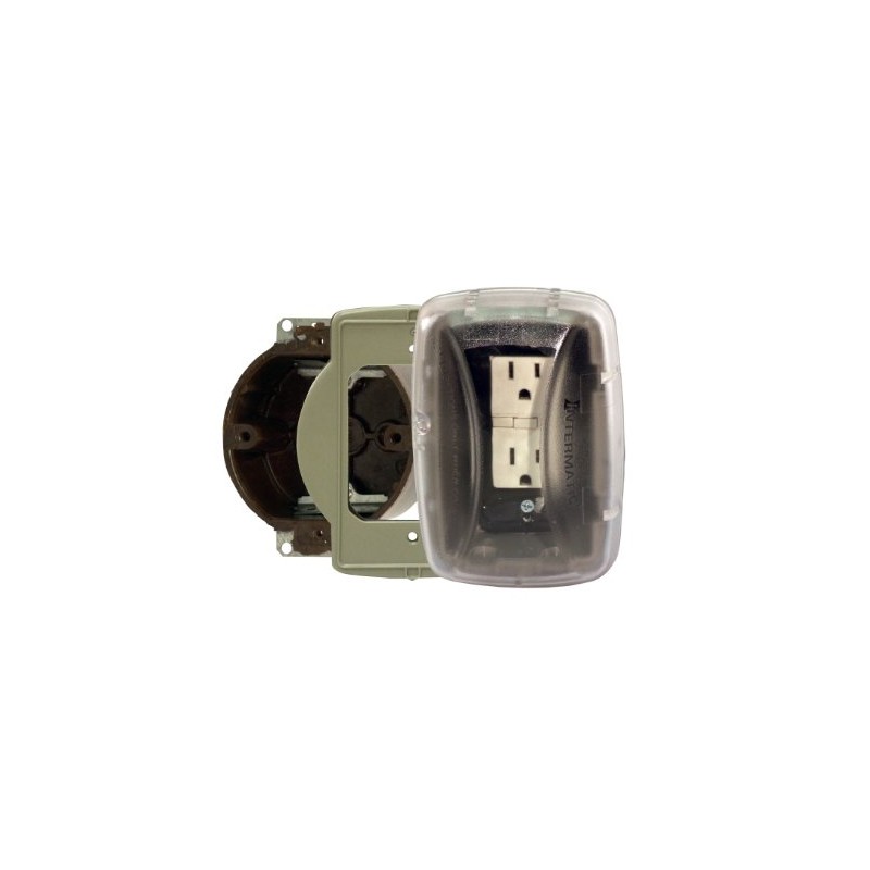 Intermatic WP3103C Outdoor 1 Gang Round Box, Clear