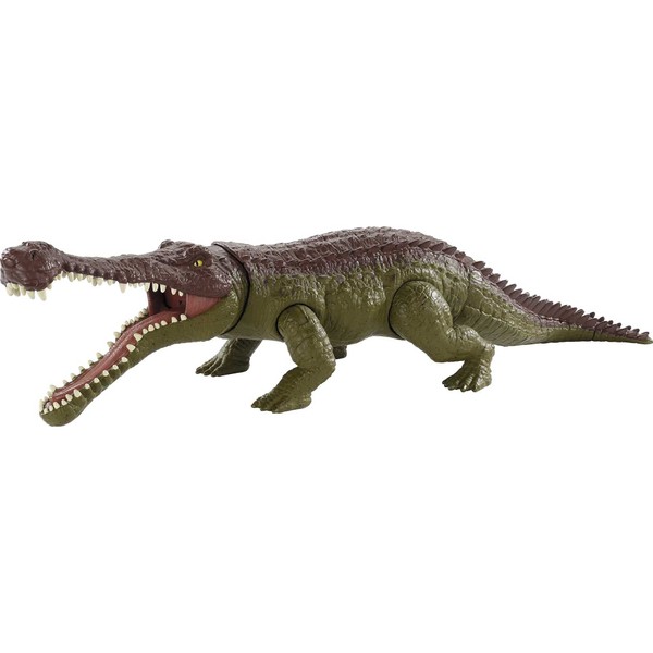 Mattel Jurassic World Toys Massive Biters Sarcosuchus Dinosaur Action Figure Toy, Posable Large Species, Strike & Chomp Motion