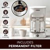 MÜELLERHOME 12-Cup White Coffee Maker - Borosilicate Carafe, Auto-Off, Reusable