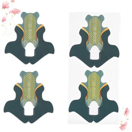 Gatuida 100pcs Green Fishtail Nail Art Paper Trays Acrylic Extension Guides for Manicure Salon Use with Markings DIY Crystal Nail Accessories