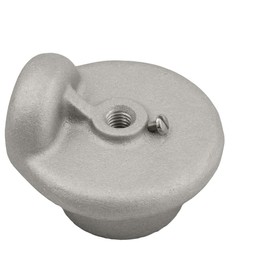 1.5" Single Pulley Cast Aluminum Cap Style Stationary Flagpole Pulley Truck, with Set Screws, Made in USA
