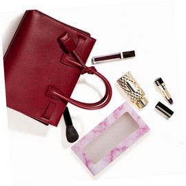 FOMIYES 40pcs Marble Eyelash Packaging Box Lightweight Eyelash Storage Case Transparent Window for Easy Organization for Travel Dating and Everyday Use