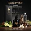 Oud & Bergamot Reed Diffuser, Long Lasting Essential Oil Fragrance