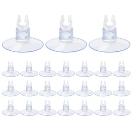 Velmoriah 24-Pack Aquarium Suction Cup Clips for 3/16" ID Airline Tubing, Air Hose Holder Clamp for Fish, Turtle, Frog Tank