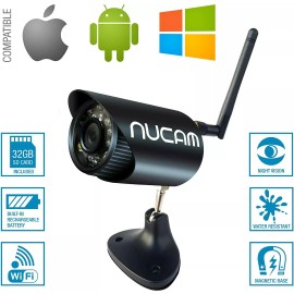 NUNET 720p Portable Camera Magnetic Base Battery Powered WirelessFor RV/Trailer/Tru - IP Camera
