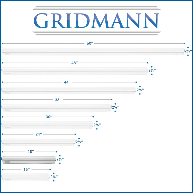 GRIDMANN 18-inch Slide Check Rack, Aluminum Restaurant Ticket Holder for