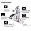 Homevacious Bathroom Faucet Waterfall Sink Faucets Bath Chrome Single Handle