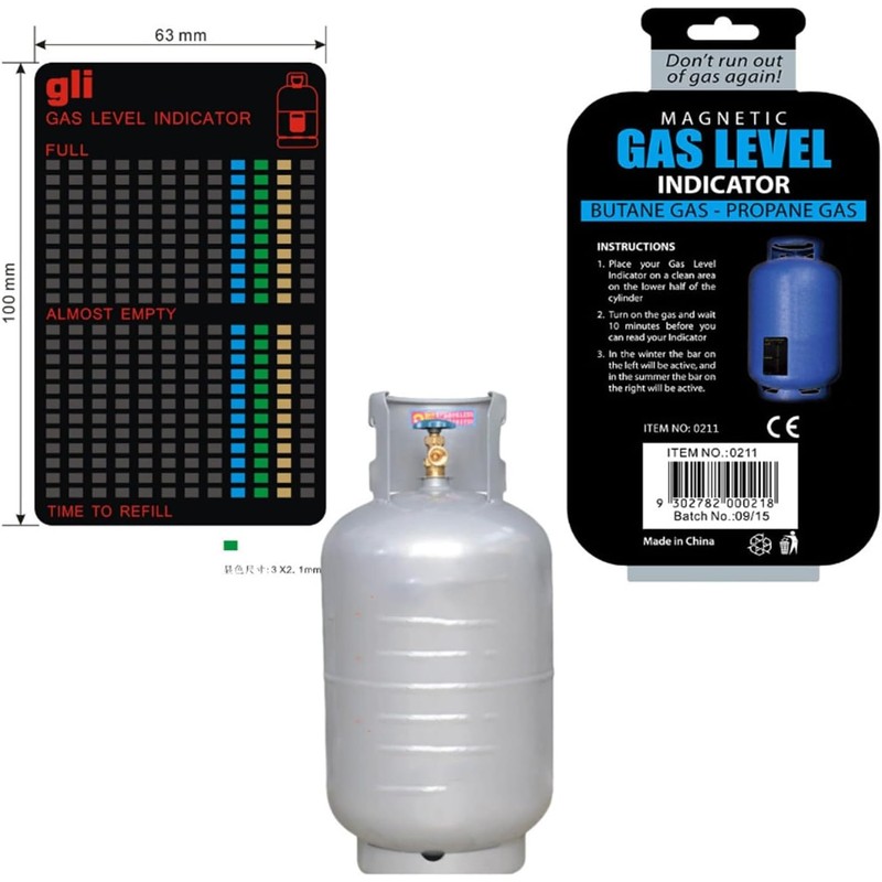 WLngtv 1PC Black Ga S Level Indicator Reusable Propane Tank