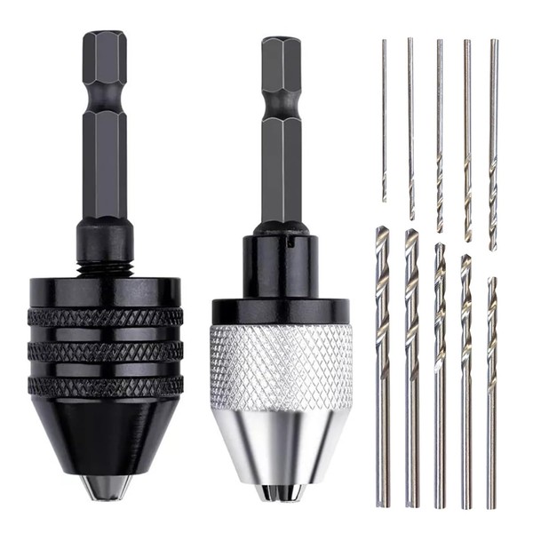 Joebo 2-Piece Keyless Drill Chuck 0.01 - 0.26 inch (0.3