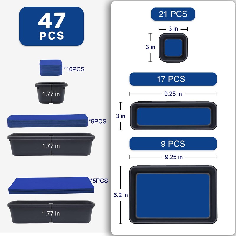 Vexercisehoop Tool Box Organizer, Tool Drawer Organizer Tray Divider, Toolbox