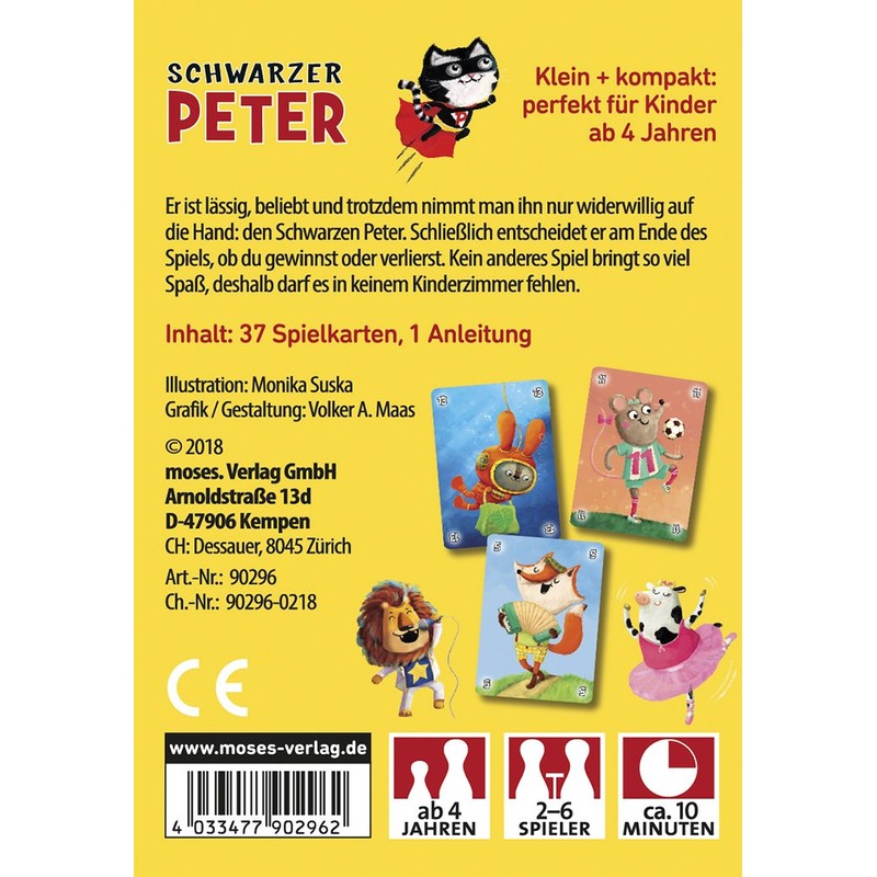 moses. Schwarzer Peter [Black Peter] Classic Card Game for Children