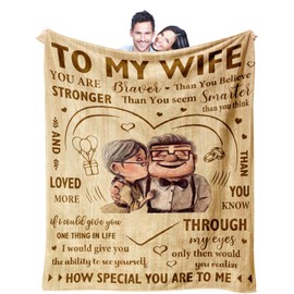 Neuturs Gifts for Wife, Mothers Day Blanket Gifts for Wife from Husband, Wifes Birthday Gift Ideas, Anniversary Valentine's Wedding Christmas Love Birthday Gifts for Her Women Wifes Blanket 60"X50"