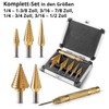 STAHLWERK HSS Step Drill/Taper Drill Bit Set 6 Pieces with