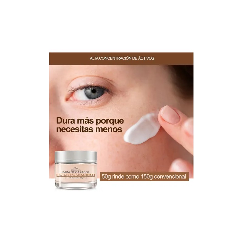 Crema Facial Baba De Caracol Vitalis Antiarrugas Y Manchas