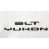 GMC 2PCS Matte Black Rear Yukon SLT Letters Emblem Fit