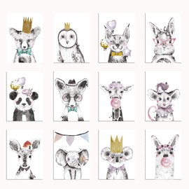 Greeting Cards by Ritzy Rose | Whimsical Animals & Best Sellers | High Quality Notecards | Box Set of 24 Cards + Envelopes Made in USA (Whimsical Animals)
